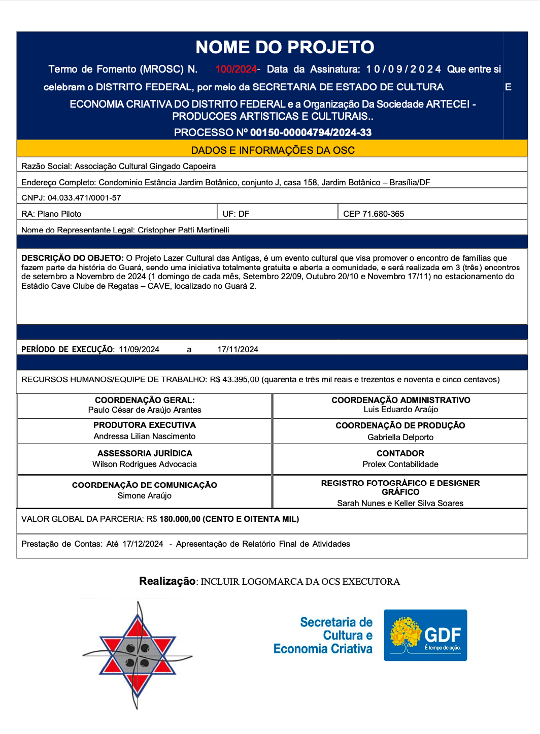Modelo de transparência ativa da parceria